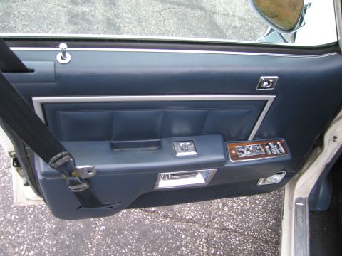 1991 Ford LTD Crown Victoria - Close-up of a car's interior door panel, showing the armrest and window controls.