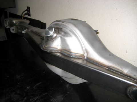 1996 Ford Bronco - Custom fabricated rear axle assembly with a polished metal housing and extensive visible welds.