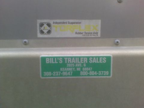 1900 Ford C-350 (Centurion Conversions) - Stickers on a trailer indicate Torflex suspension and Bill's Trailer Sales in Kearney, NE.