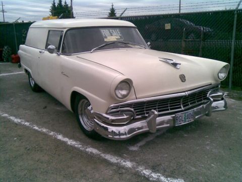 1969 Lincoln Continental - This 1955 Ford Courier sedan delivery van is seen from a 3/4 front angle with a "FOR SALE" sign displayed.