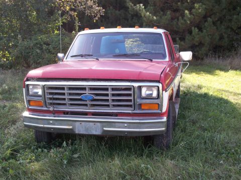 1988 Ford F-150 - This 1987 Ford F-150 pickup truck is seen from the front in a grassy area.