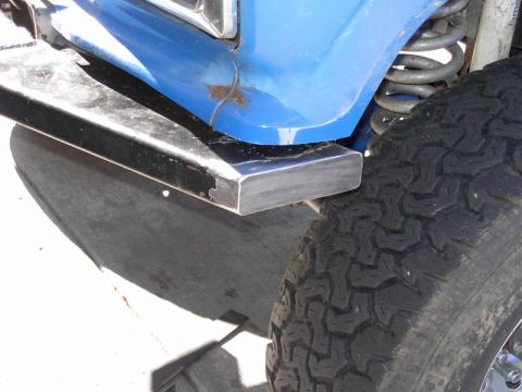 1980 Ford Bronco - end caps are in place and smoothed out.. check out how well it will protect the fenders!
