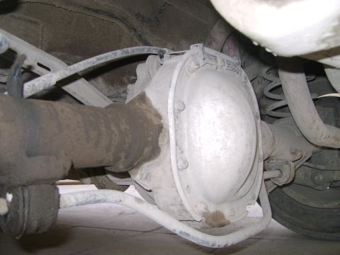 1998 Ford Crown Victoria - Rear differential and suspension components visible in a vehicle.