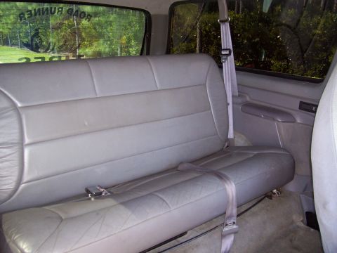 1994 Ford Bronco - Interior view of the rear seating area of a 1994 Ford Bronco.