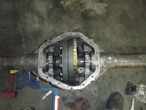 1978 Ford Bronco - Close-up of a vehicle differential assembly, showing internal gears and housing.