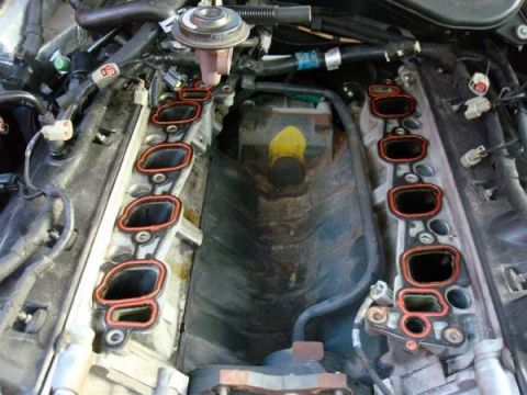 1998 Ford Crown Victoria - Intake manifold gaskets removed from an engine for service.