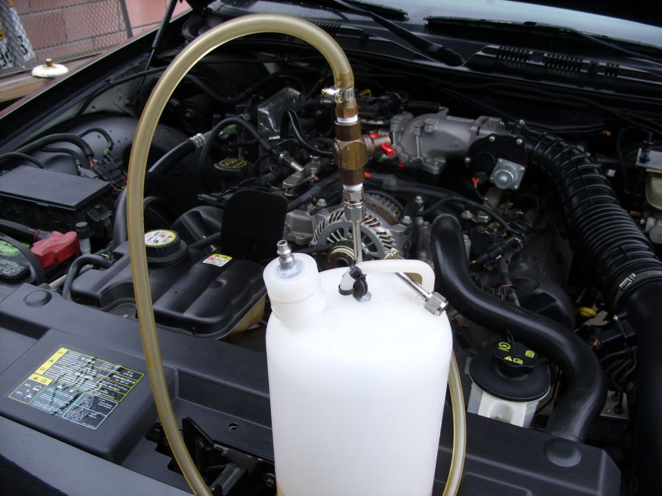 Brake fluid replacement and pressure bleed
