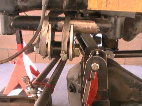 1997 Ford Ranger - Custom suspension components are visible, supported by jack stands.