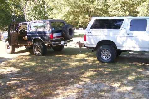 1992 Ford C-350 (Centurion Conversions) - Pulling the truck out from underneath the engine.