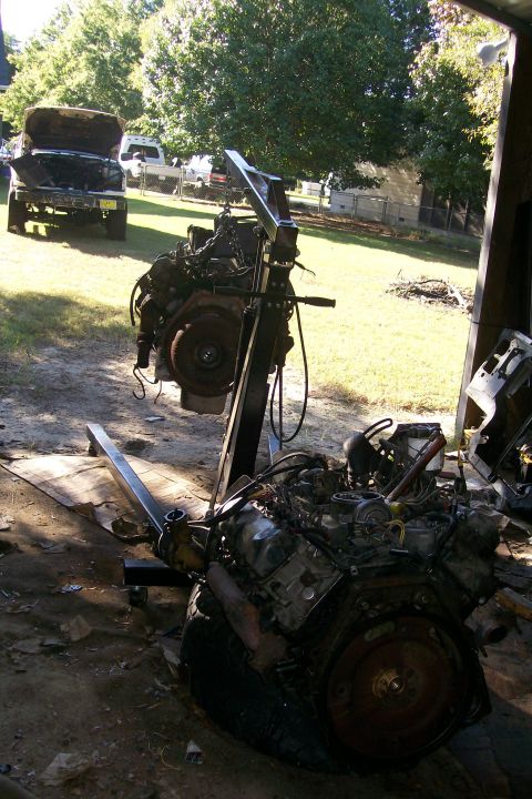 1992 Ford C-350 (Centurion Conversions) - Old engine, new engine, and the truck it's going into.