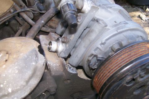 1992 Ford C-350 (Centurion Conversions) - The new engine didn't have air conditioning, and my old engine is a V-belt, the new one is serpentine. Luckily, I saved the air conditioner…
