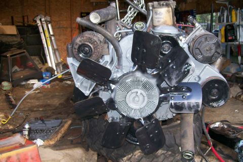 1992 Ford C-350 (Centurion Conversions) - I've painted some of the engine, I've got some more to go.