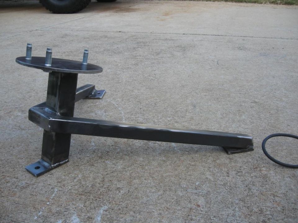 Custom spare tire mount with three studs
