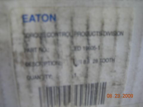 1991 Ford F-150 - Close-up of an Eaton part label with part number LED 19605-1.