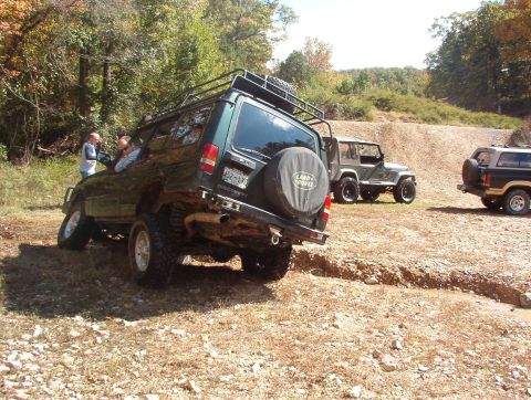 1983 Ford Bronco - Greg followed Andy thru this mini-waterfall, and found the deepest spot.