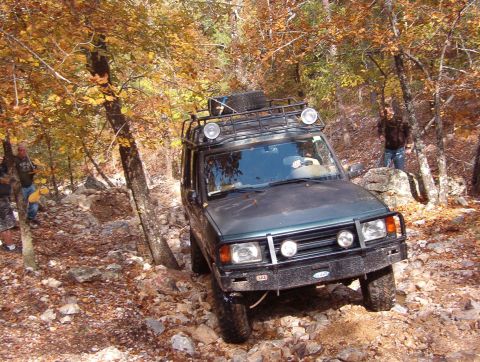 1983 Ford Bronco - Both Andy & Greg found the Ravine challenging. Many rocks were stacked, and some winching was involved.