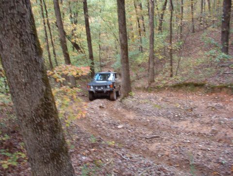 1983 Ford Bronco - Clay left the Rover group & ran a few trails with us. But he wasn't comfortable with the obstacles we were hitting, and after Greg broke a…