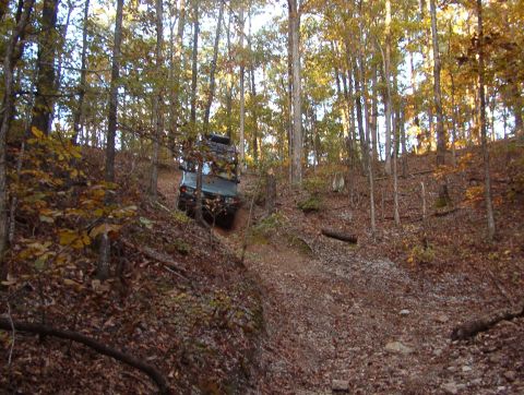1983 Ford Bronco - This trail has some extreme hillclimbs & descents, in VERY tight trees, ending with a long, slick, rutted rocky ascent that took out 2 Disc…
