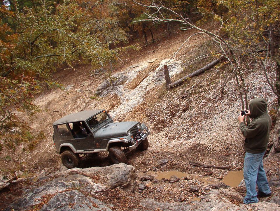 While Greg & co. went for lunch, Andy kept running the trails, and we found a way to get onto Ingrid's Revenge (supposedly the hardest trail in the park, if not the country) for a few poser shots.