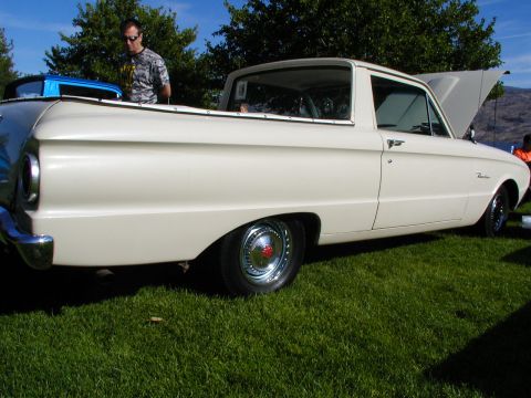 1967 Ford Ranchero - This cream-colored pickup truck appears to be from the early 1960s, not a 1967 model.