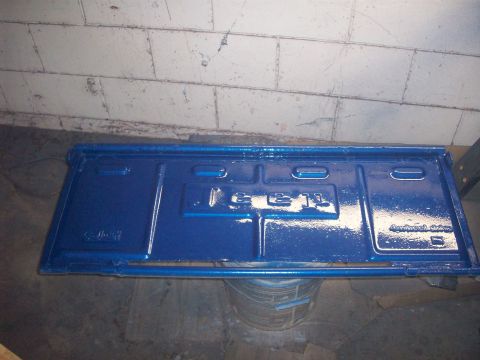 1978 Jeep CJ5 - Tailgate with "JEEP" embossed in the center, possibly from a 1978 CJ5.