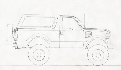 1995 Ford Bronco - Bronco drawing.