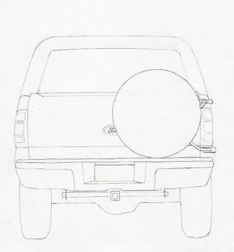 1995 Ford Bronco - Bronco drawing.