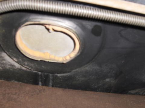 1971 Chevrolet Camaro - Close-up view of a vehicle's exhaust system component.