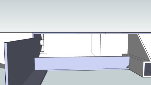 1995 Ford F-150 - 3D CAD model render of an underbody frame and crossmember structure, with no dimensions or annotations.