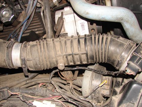 1973 Ford Ranchero - Close-up view of an engine bay, showing various components and wiring.