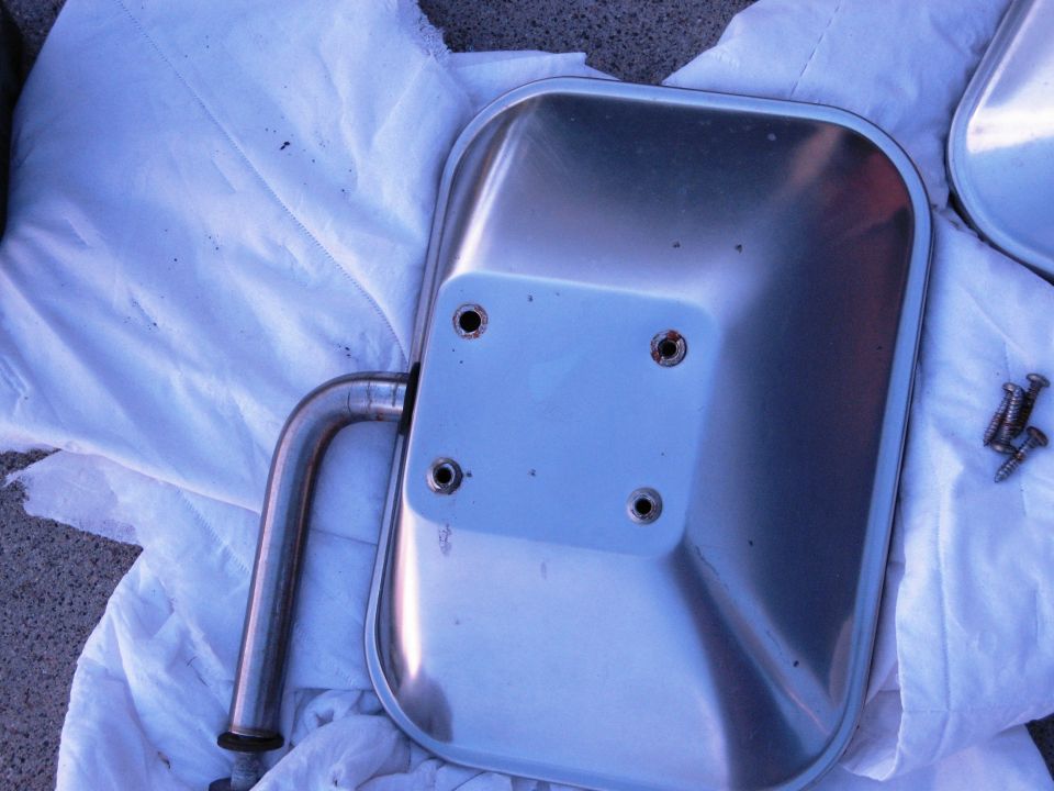 Chrome side mirror with mounting bracket and screws