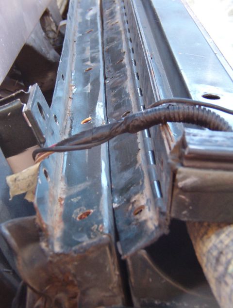 1975 Ford Bronco - After removing the dash & suspending it from the roof, I unbolted the hinge and shifted the frame forward enough to clean all this dirt out…