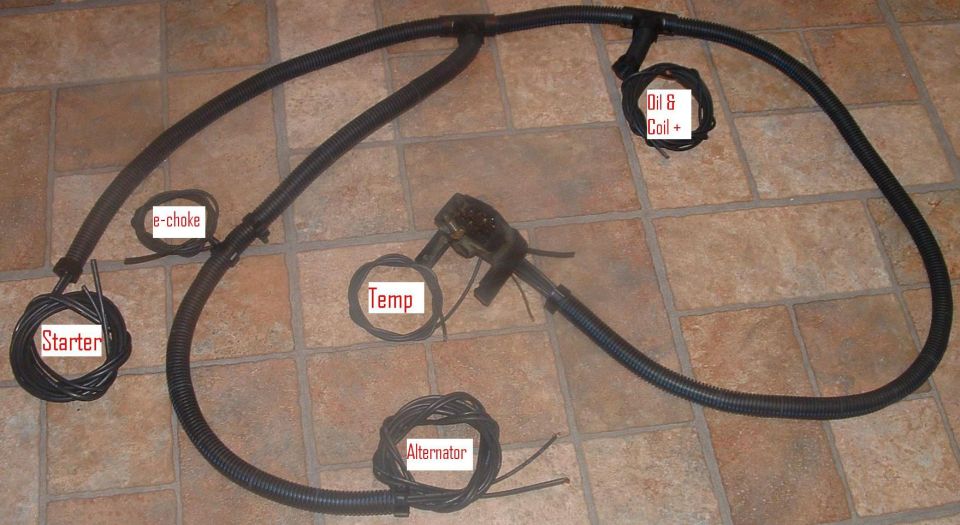 Been a while but im getting in gear!!!!

Tail light harness is in great shape so keeping that

I cleaned up my headlight harness and it is good to go

here is the engine bay harness. I borrowed one from someone and used his as a template for the wire loom. I think factory loom is 3/4" and I have 1/2" so boy is it tight... but all wires fit!!!!!