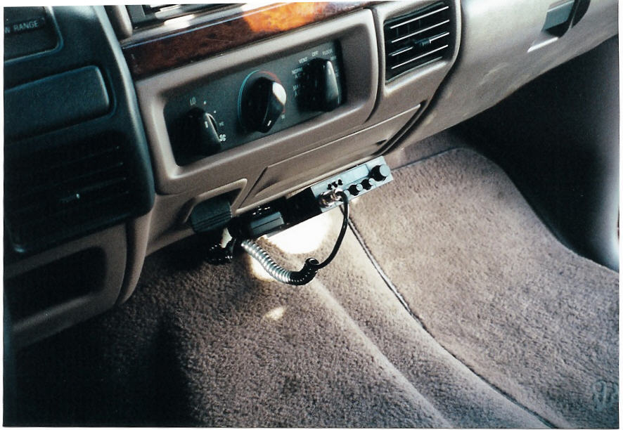 Mounted just under the ashtray