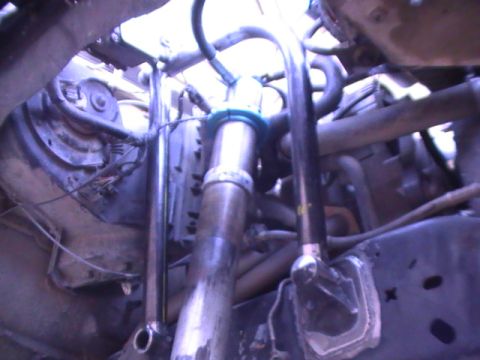 1997 Ford Ranger - Underside view of various engine bay parts and plumbing.