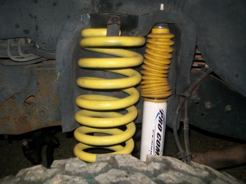 1995 Ford Bronco - The spring and shock bucket that is getting replaced.