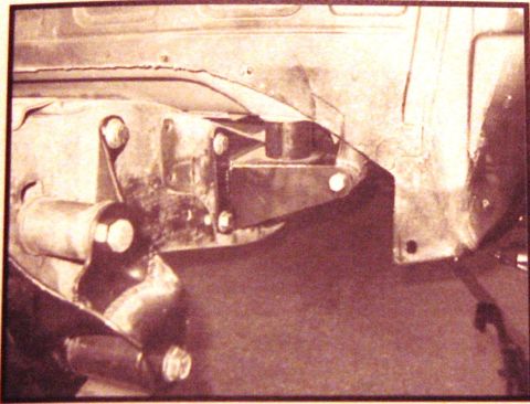 1986 Ford Bronco - This photo shows a vehicle frame bracket, not a 1986 Ford Bronco.