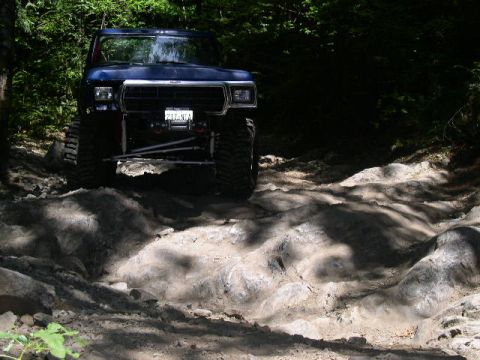 1979 Ford Bronco - This 1979 Ford Bronco navigates a challenging rocky trail.