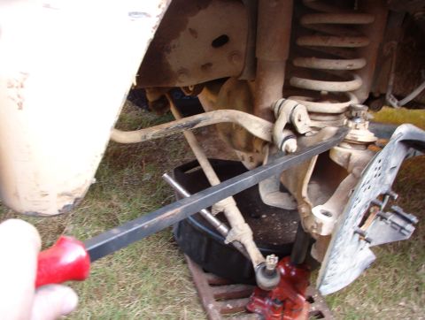 1983 Ford Bronco - Once the taper is loose, pry up the camber cam (if installed). The older style has different indexing. This is my new favorite way to pull…