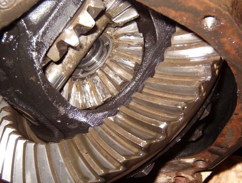 1983 Ford Bronco - The E-ring barely visible on the end of the axleshaft is what makes this job a pain. This time, I just unclamped the boot from the far R sh…