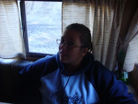1978 Ford Bronco - Interior view of an RV with a woman looking out the window.