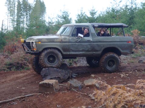 1978 Ford Bronco - This 1978 Ford Bronco navigates a challenging rocky trail with two occupants enjoying the ride.