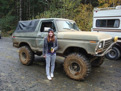 1978 Ford Bronco - Cariann after her first drive in a stick