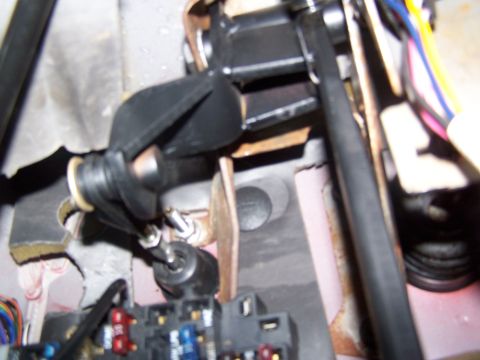 1991 Jeep Comanche - Close-up of the interior pedal assembly, showing mechanical linkages and electrical components.