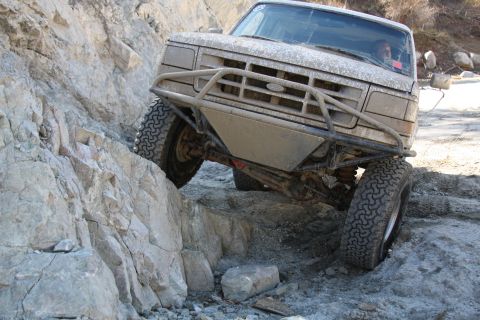 1995 Ford Bronco - This 1995 Ford Bronco is shown navigating a challenging rocky trail.