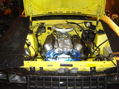 1979 Ford Mustang - test fitting a 302 and she look hot now!