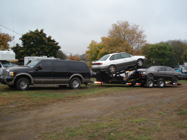 2000 Excursion Diesel 2WD pulling and hauling serious weight with 3/4 ton suspension and add on airbags on the leaf springs.  This is why you buy an Excursion. This one also limo's people sometimes.
Multipurpose