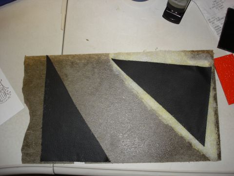 1979 Ford F-250 - A close-up view of a material piece with a geometric design, possibly a car interior part.