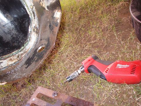 1983 Ford Bronco - To make draining easier & cleaner, I cut a hole in the bottom of the beam below the lowest point of the 3rd member housing. Since I'm using…