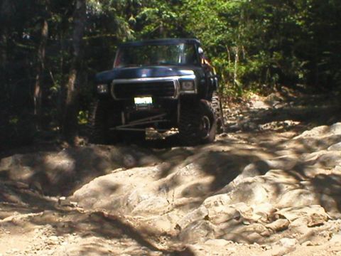 1978 Ford Bronco - This 1978 Ford Bronco is navigating a challenging rocky off-road path.